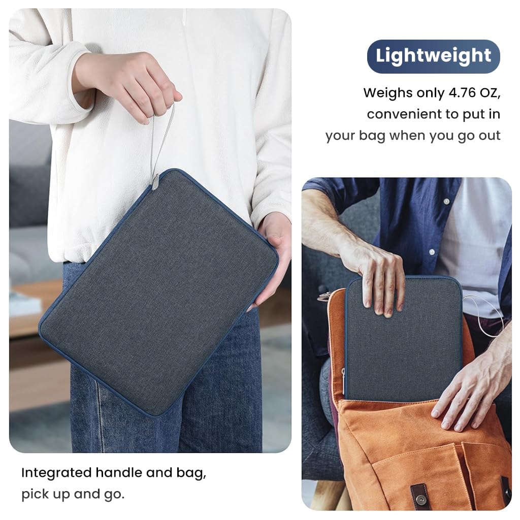 HASTHIP® ZORBES Bolsa de Viaje para Tableta de 12.9 Pulgadas para iPad, Bolsa Impermeable con Cierre y Bolsillo de Malla, Acolchado Protector, Organizador Universal de tabletas, Azul