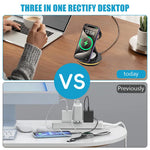 Magnetic Wireless Charger for iPhone 3 IN 1 Wireless Magentic Charger for iPhone, iWatch & Airpods Fashion Travel Folding Wireless Magentic Charger with Light