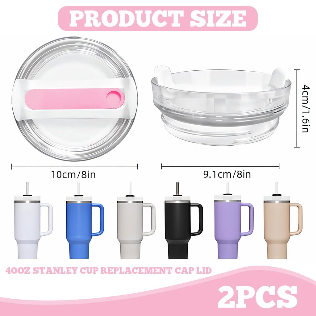 HASTHIP Replacement Lid for Stanley 40oz Tumbler with Leak Proof Seal and Straw Hole Fit