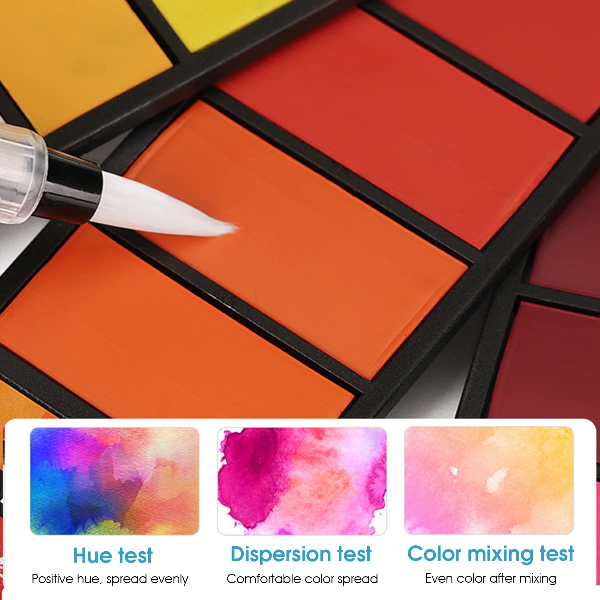 HASTHIP Watercolor Paint Set for Travel and Outdoor Sketching with 42 Colors and Refillable Brush Pen | Non Toxic for Students and Artists