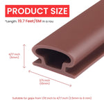 HASTHIP Door Seal Strip for Noise Reduction and Thermal Insulation 19.7 ft | Self Adhesive TPE Rubber