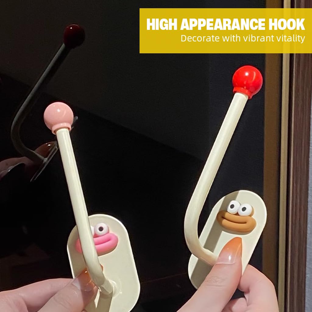 HASTHIP Wall Hooks for Hair Accessories with Strong Self Adhesive | 4PCS L Shaped Set