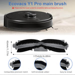 HASTHIP Main Brush for Ecovacs Deebot Y1 Y1 Pro featuring Dual Action Bristles & Rubber Fins | 1Pc Replacement Accessory