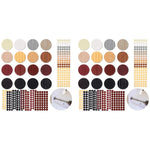 HASTHIP Screw Covers for Furniture with 864 Self Adhesive PVC Caps | 16 Color Wood Stickers