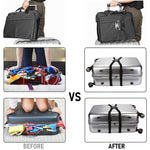 2Pcs Luggage Straps Bag Bungees for Add a Bag, Adjustable Elastic Travel Suitcases Luggage Bags Strap Belt with Buckles - Black
