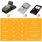 HASTHIP Rat Traps for Indoor and Outdoor Use with Ultra Fast Trigger | 4Pcs 14×7.5×7.3cm Reusable ABS Design