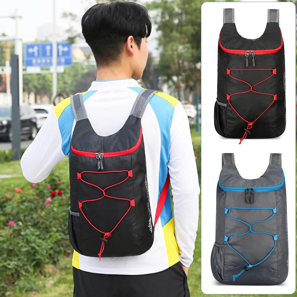 HASTHIP Lightweight Trekking Bags for Hiking with Moisture Wicking Straps 27x14x39cm | Packable Quick Dry Backpack