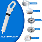 HASTHIP Pressurized Toilet Plunger for Clog Removal with Built-in Air Pump and Barometer | Multi-Attachment Heads for Toilets Sinks and Bathtubs