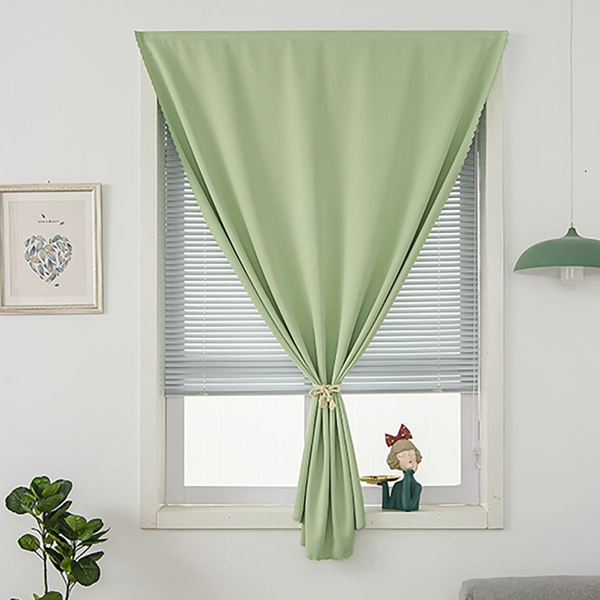 HASTHIP® Cortinas Opacas Autoadhesivas 2PCS para Cocina y Dormitorio, Cortinas Blackout sin Taladro con Aislamiento Térmico, Reducción de Ruido, Ventanas Pequeñas 170x120cm - Gris