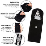 HASTHIP® Travel Watch Box Leather Watch Case Organizer,Double-Sided Velvet Lined Protective Storage Pouch for Men & Women,Anti-Scratch Portable Wristwatch Holder Travel Storage 7x13x4cm Only Box