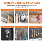 HASTHIP Wall Hooks for Bathroom and Kitchen with Ultra Adhesive Acrylic Glue | 16 Pack Plastic and Metal Transparent Design