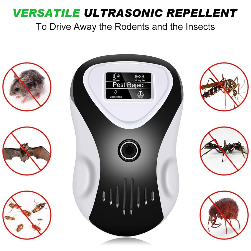 HASTHIP Ultrasonic Animal Repellent Device for Home with LCD Display and Multi Frequency Control