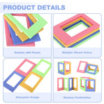 HASTHIP Magnetic Photo Frames for Refrigerator with Strong Magnet and Resin Build | 4Pcs 3in Colored Display