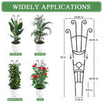 HASTHIP Flower Trellis for Climbing Plants with 32 in Frame and Cut Out Design | Sheathed Metal Pipe Support