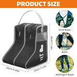 HASTHIP Portable Boots Storage Bag for Travel and Closet with Zip Closure and Clear Window | Black Medium 1 Pack