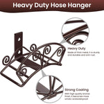 HASTHIP Garden Hose Hanger for Wall Mounting with Cast Iron Hook 33.5x14.5x17.8cm | Rustproof Outdoor Storage