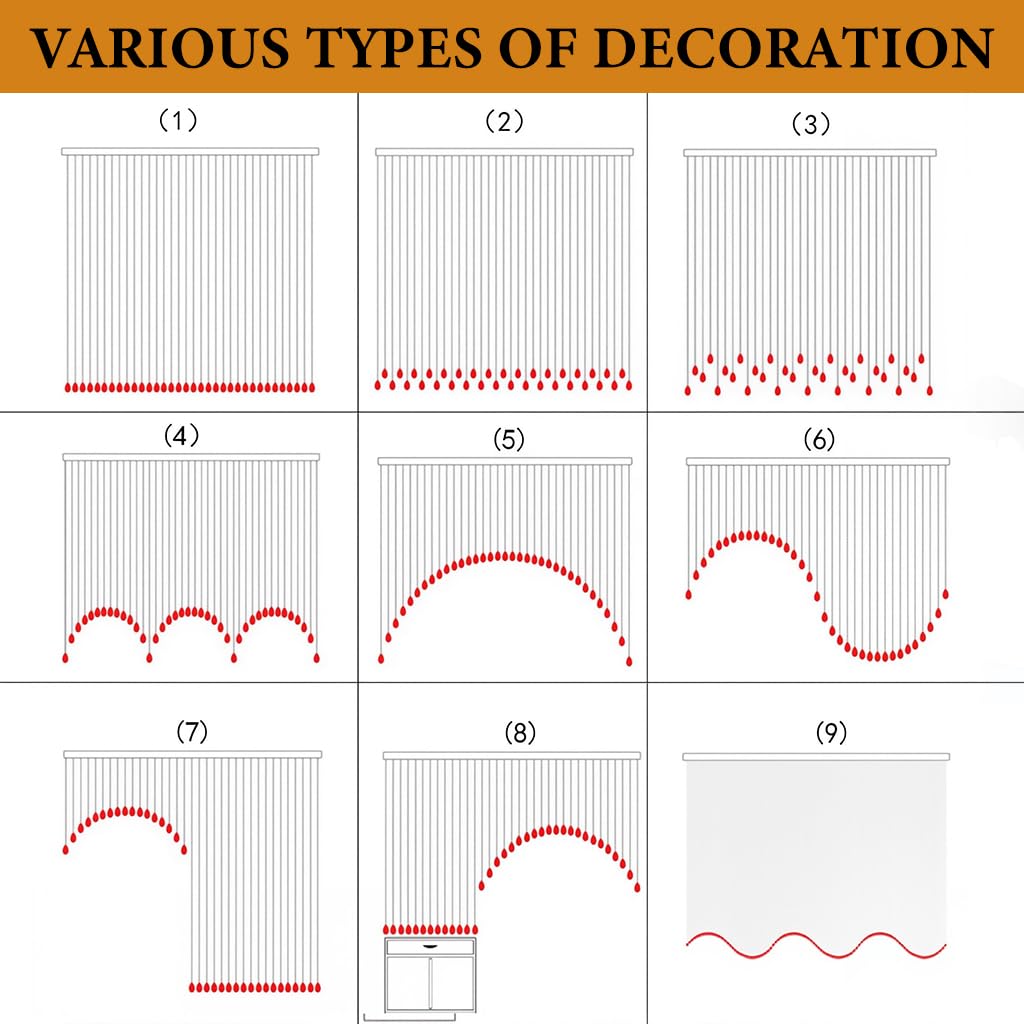 HASTHIP Bead Curtains for Home Decoration with 20 Crystal Strings | Sparkling Room Divider