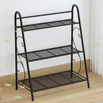 HASTHIP 3 Tier Metal Plant Stand for Balcony with Vertical Design | Indoor and Outdoor Display Shelf