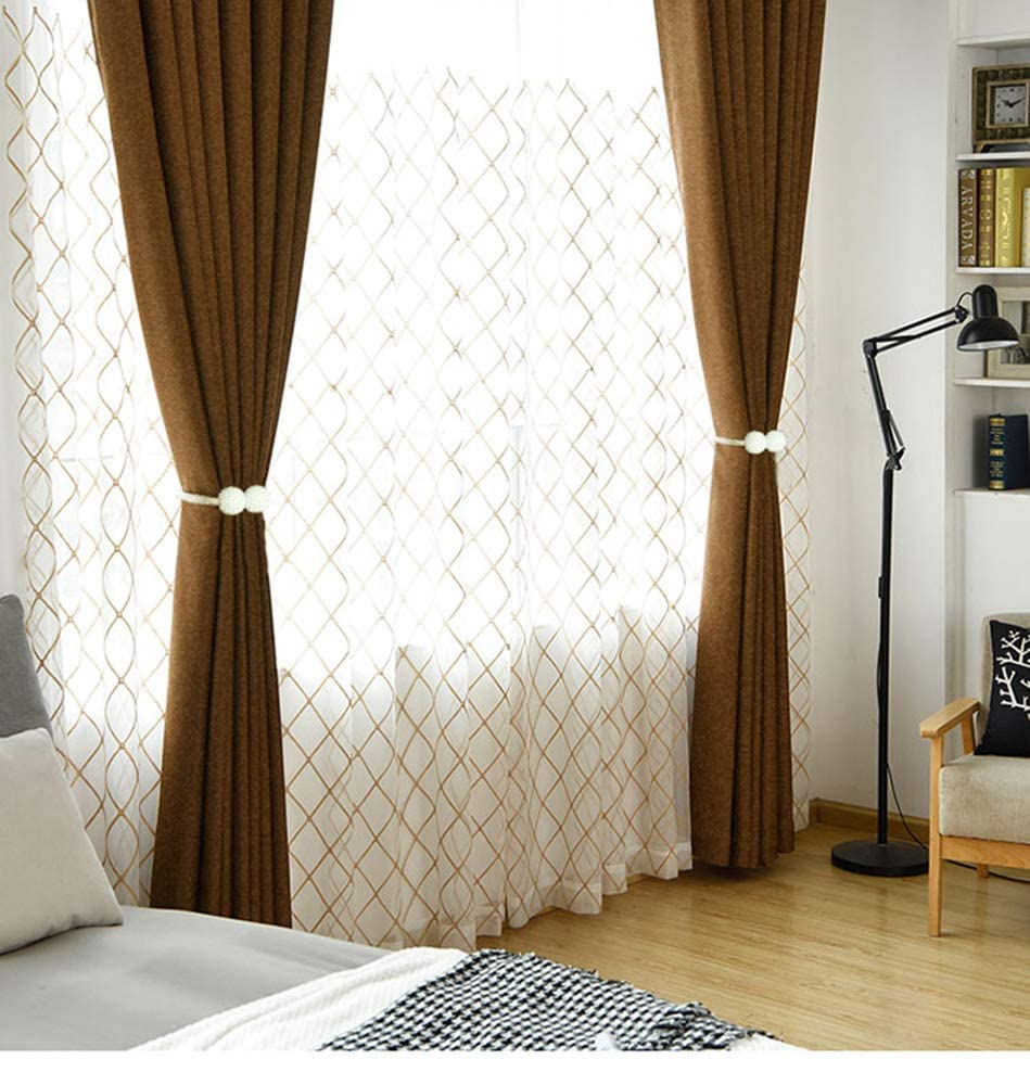 HASTHIP Magnetic Curtain Tiebacks for Bedroom featuring Strong Magnet and Pearl Design | 2PCS White