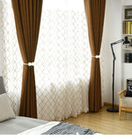 HASTHIP Magnetic Curtain Tiebacks for Bedroom featuring Strong Magnet and Pearl Design | 2PCS White