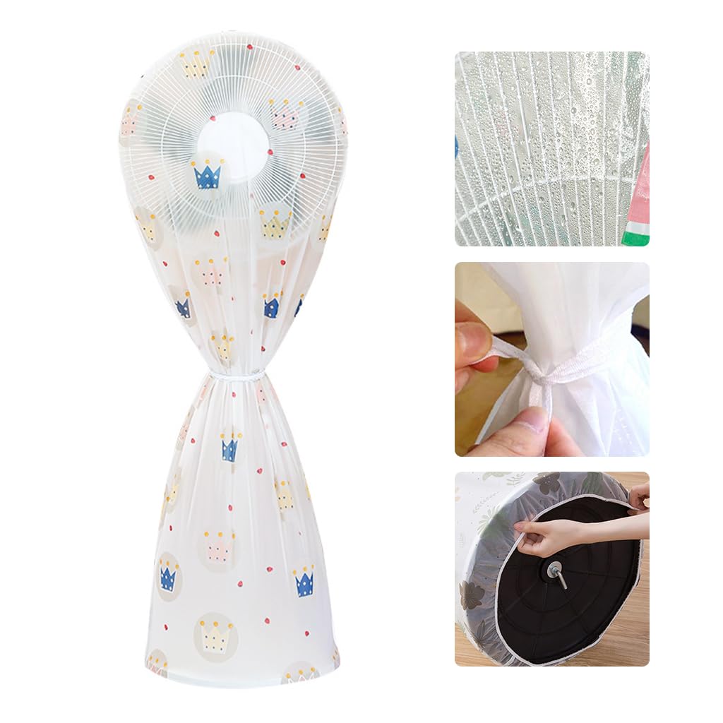 HASTHIP Floor Fan Dust Cover for Full 57 in Protection with PEVA Waterproof Material | Universal Fit and Easy Clean Design