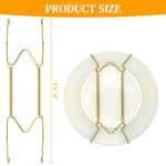 HASTHIP Spring Plate Hangers for Home Wall Decor featuring Secure Spring Mechanism and Golden Stainless Steel Fit 5.5 to 8 in Plates