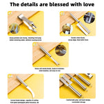 HASTHIP Pineapple Peeler Tool Set for Easy Fruit Prep featuring Curved Blade & Ergonomic Handles