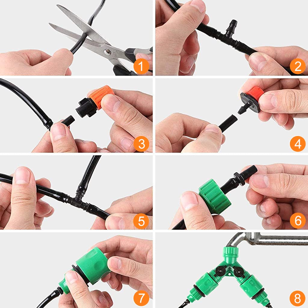 HASTHIP Drip Irrigation Kit for Home Garden with 30m Hose and Adjustable Micro Accessories | Set of 2 for 60 Plants