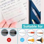HASTHIP Transparent Sticky Notes for Books featuring 4 Sizes and 400 Self-Adhesive Sheets