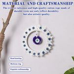 HASTHIP Evil Eye Hanging for Home Entrance featuring 17 in Macramé Ring & Blue Resin Charm
