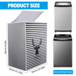 HASTHIP Washing Machine Cover for Top Load Washers with Zipper Access 56x60x83cm | Black Dustproof PEVA