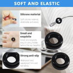 HASTHIP Glasses Ear Grip Silicone Retainers for Eyewear Stability 10 Pairs Black and Clear | Comfortable Anti Slip Holders for Adults and Kids