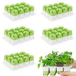 HASTHIP® 5Pcs Seedling Germination Tray with Silicone Bottom, 12-Cavity Propagation Pods with Multi Drainage Holes, Silicone Bottom for Easy-Release (total 60-cavity)