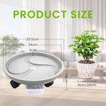 HASTHIP Plant Pot Stand for Easy Plant Movement with Wheels featuring 26cm Round Caddy | Food Grade PP Resin