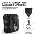 HASTHIP Retractable Keychain for ID Badges and Keys with 31.5 in Steel Cord | ABS Body Clip