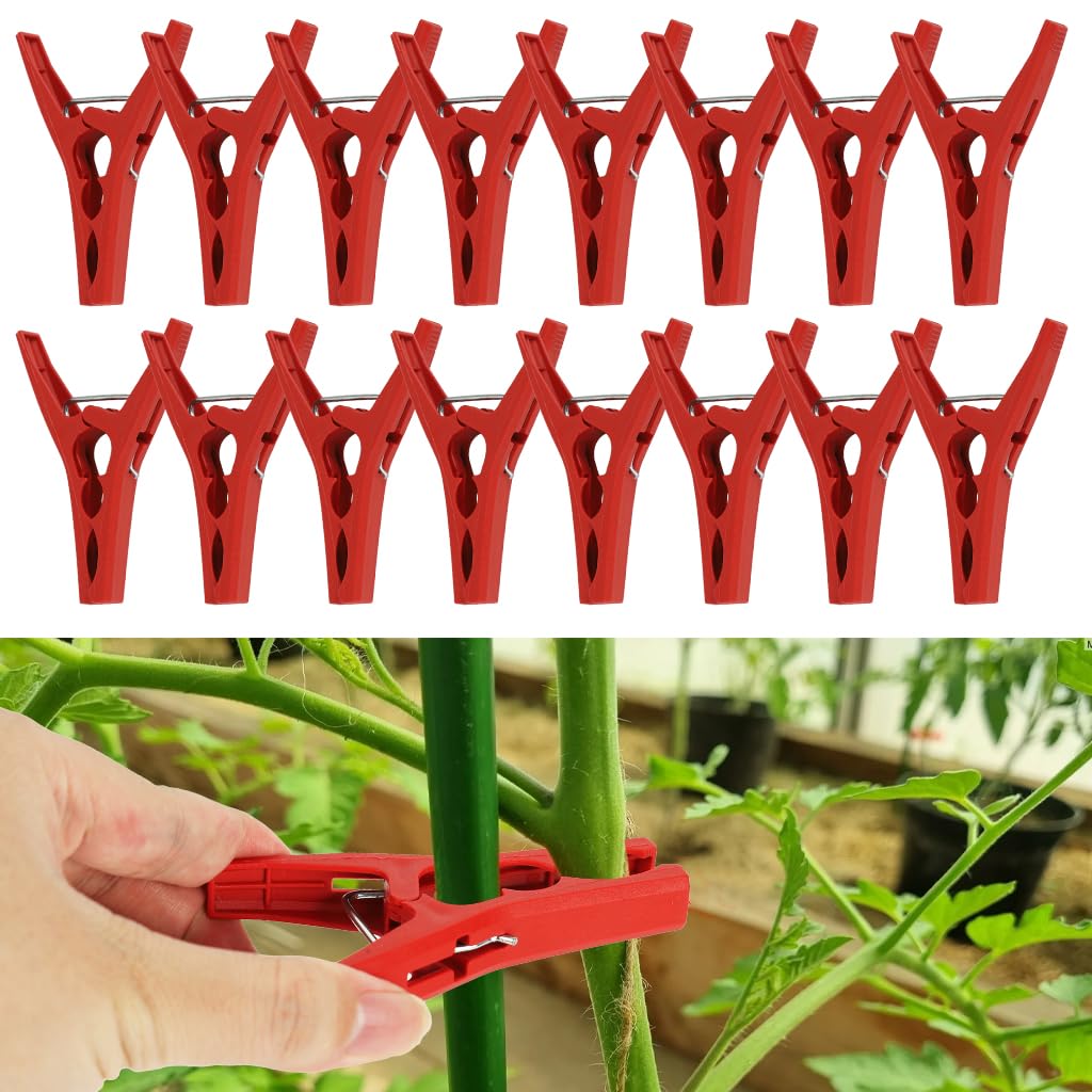 HASTHIP Plant Clips for Stems and Climbing Plants 20Pcs 3.5 in featuring Snap-On Design | Reusable Garden Vine Support