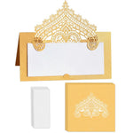 HASTHIP Place Cards for Wedding and Banquet Table Settings featuring 50 Foldable Gold Holders