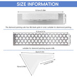 HASTHIP Diamond Painting Ruler Kit for Craft Alignment with 15cm Stainless Steel Circle & Cross Grid Rulers | Includes Scraper