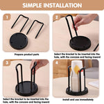 HASTHIP Paper Cup Dispenser for Home and Office with Dual Organizer Rack | Black and White Set of 2
