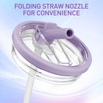 HASTHIP Drinking Straw Lids for 40Oz Tumbler Water Bottle with Folding Nozzle | Leak Proof Design