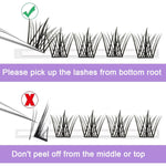 HASTHIP® 100PCS Lash Clusters Wispy Eyelash Clusters 11mm Cluster Eyelash Extensions Natural Volume Lash Extensions DIY Individual Lashes Cluster Extensions At Home