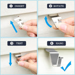 HASTHIP 5Pcs Heavy Duty Flowerpot Hooks, 304 Stainless Steel Vinyl Siding Hooks, No-Hole Siding Hanging Clips Hanger for Vinyl Siding Decor, Wreaths, Tools, Garland, Lights, Outdoor