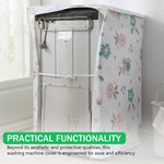 HASTHIP Washing Machine Cover for 6–7 kg Top Load Models with Roll‑Up Front | PEVA Floral Dustproof Design