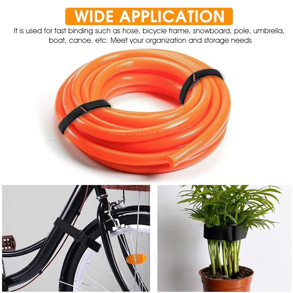 HASTHIP Cable Organiser Ties for Home and Office Use featuring 5m Roll and 25 Buckles | Adjustable Nylon Hook and Loop Strap