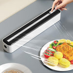 HASTHIP Food Film Roll Dispenser for Kitchen with Bi Directional Cutter and Magnetic Base | Fits 11.81 Width Rolls