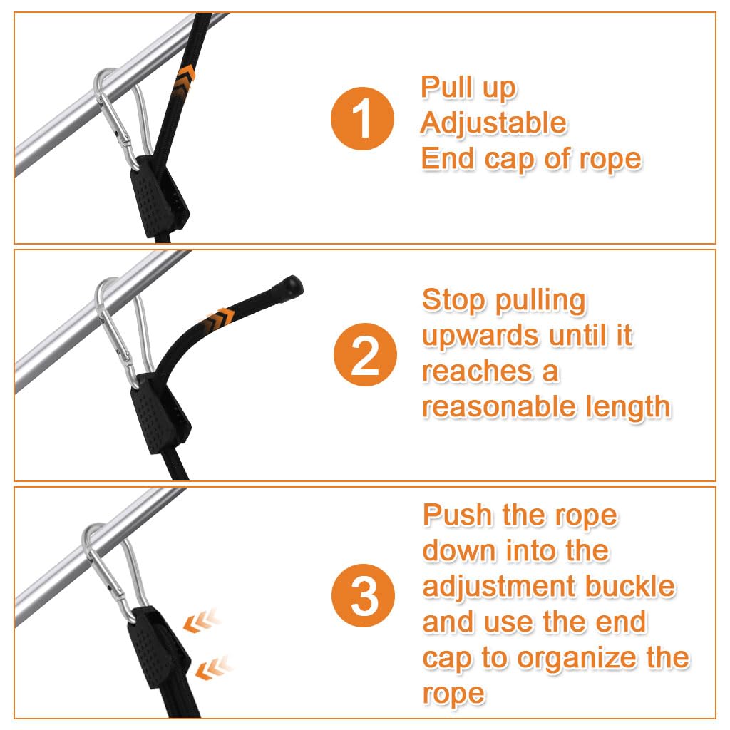 HASTHIP 3.3ft Bungee Cords for Bike, 2-Pack