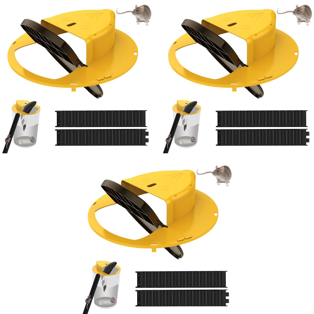 HASTHIP Mouse Trap Bucket for Mice and Rats featuring Flip Lid Design | 3PCS Reusable Catcher