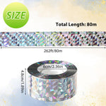 HASTHIP® 80M Bird Scare Tape Reflective - Multicolored Reflective Birds Repellent - Tapepigeon Repellent For Balcony - Garden Pigeon Scarer - Birds Deterrent Repellent Devices Tape(4.8cm*80m-2 Roll)