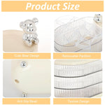 HASTHIP Jewellery Organiser 4 Tier Rotatable Acrylic Box for Accessories and Hair Ties | 2PCS