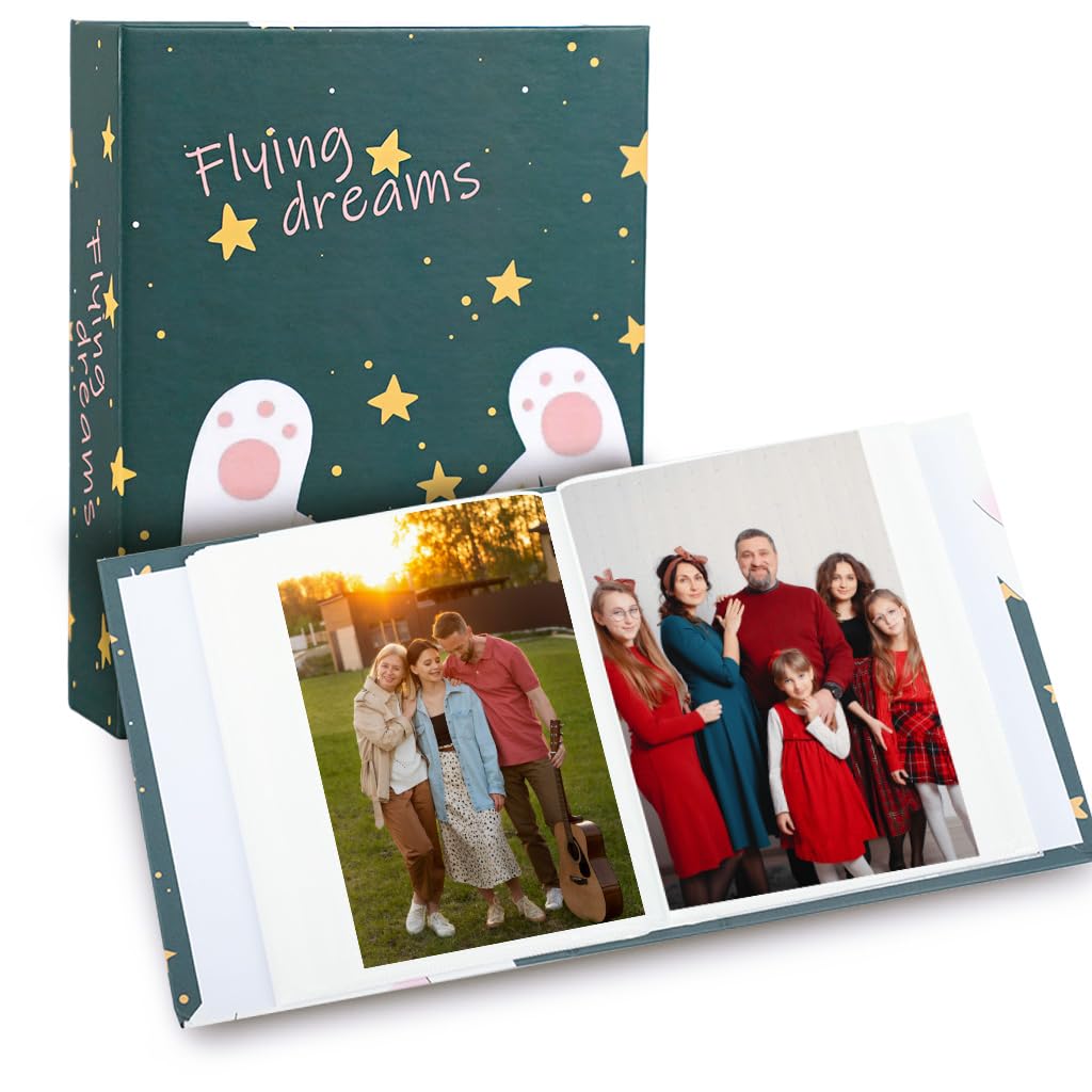 HASTHIP Photo Album 4x6 for Family Memories with Clear Pockets Holds 100 Photos | Baby Gift